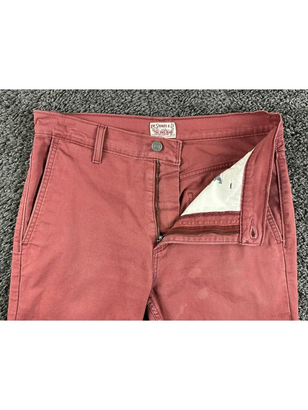 Levi’s 511 Hybrid Slim Fit Pants Men’s Red Brick Twill Straight Leg 30x32